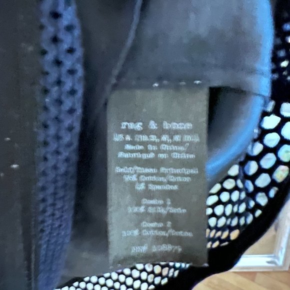 Rag & Bone Navy blue mesh t-shirt dress - Picture 4 of 9